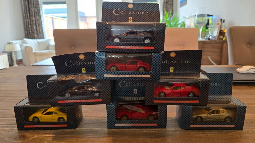 Shell Collezione Ferrari modelauto's - Set van 7, Hobby en Vrije tijd, Modelauto's | 1:43, Ophalen of Verzenden