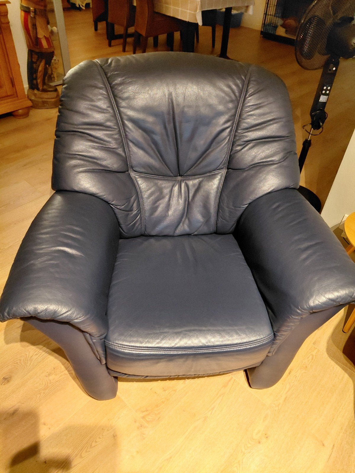 2 indentieke fauteuils, Huis en Inrichting, Ophalen, Gebruikt, 50 tot 75 cm, Leer
