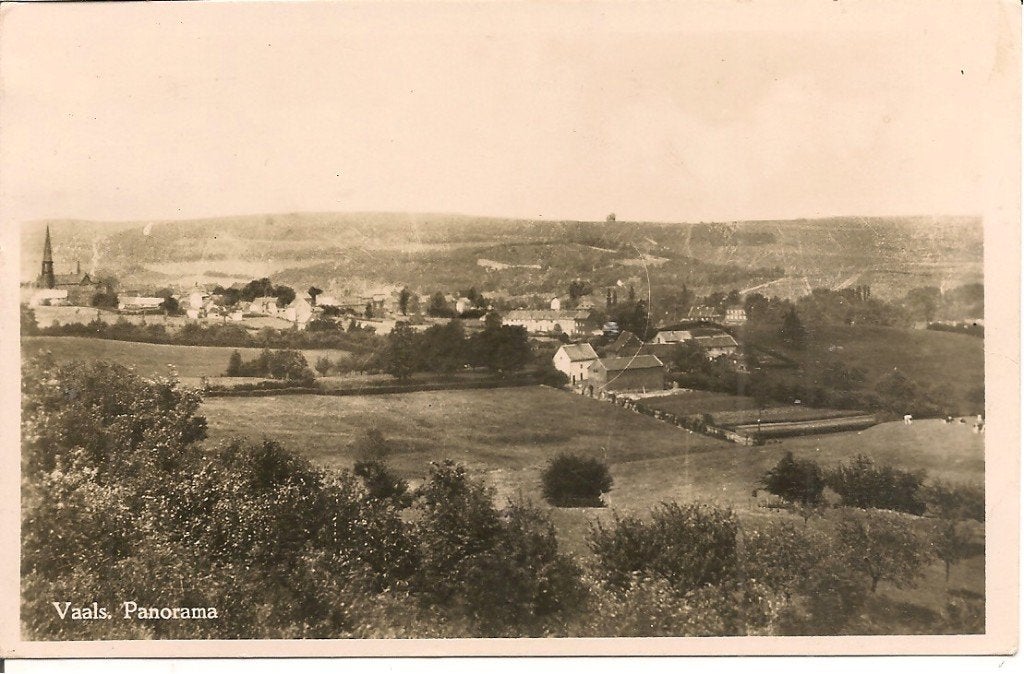 Oude ansichtkaart Vaals Panorama, gestempeld 1950, Ophalen of Verzenden, 1940 tot 1960, Gelopen, Limburg