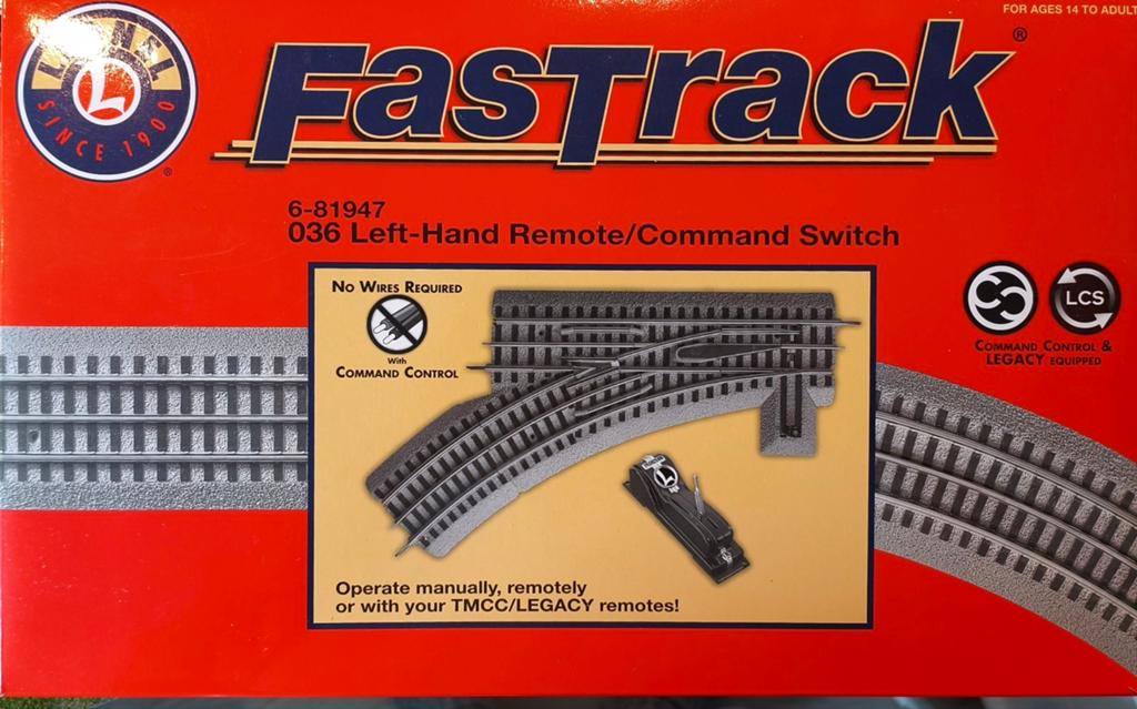 Lionel FastTrack 036 Links Afstandsbediening/Commando Wissel, Overige merken, Wisselstroom, Nieuw, Rails