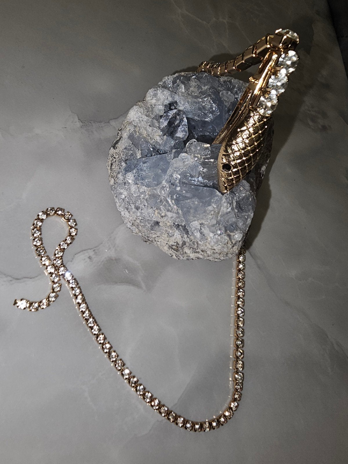 Multifunctioneel Strass Slangen Sieraad, Overige materialen, Nieuw, Ophalen of Verzenden, Goud