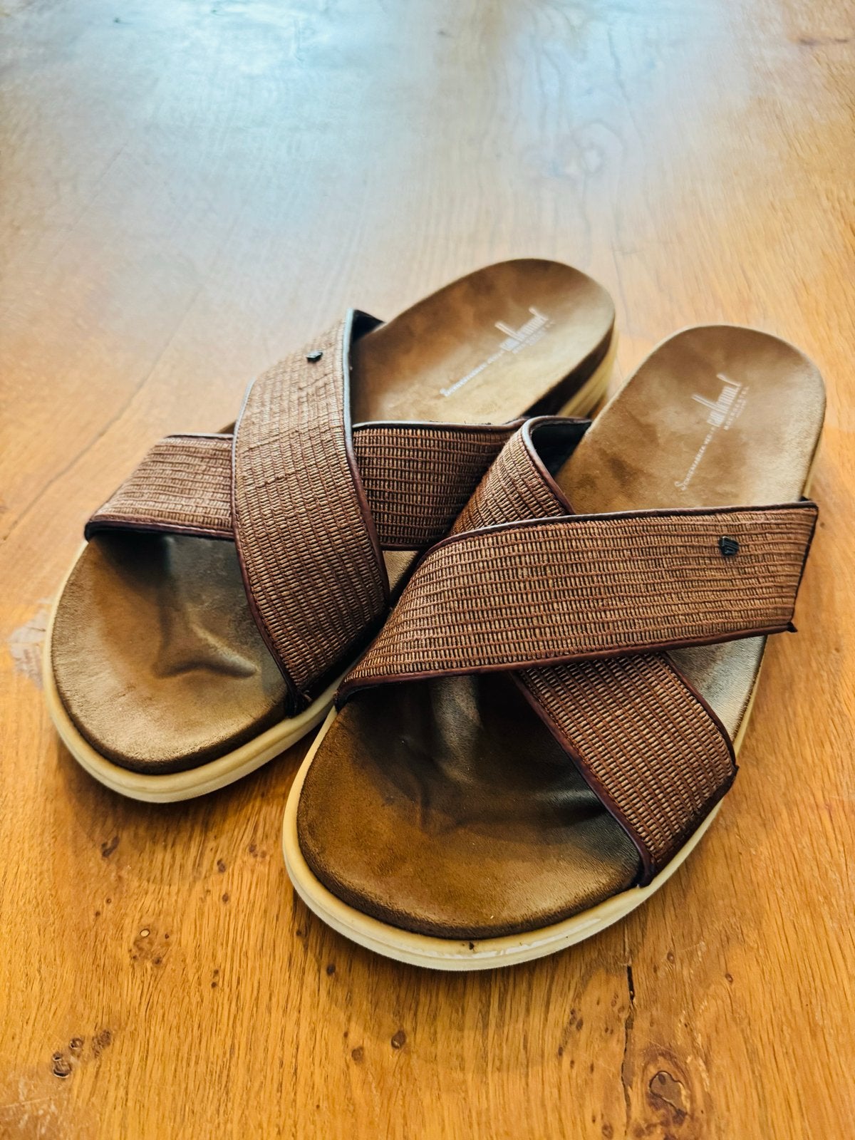 Floris van Bommel, slippers maat 43, Kleding | Heren, Schoenen, Ophalen of Verzenden, Gedragen, Bruin, Slippers