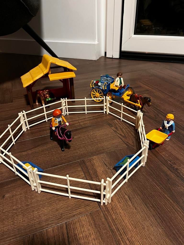 Playmobil Paarden Set met Koets en Omheining, Kinderen en Baby's, Ophalen of Verzenden, Gebruikt, Jongen of Meisje
