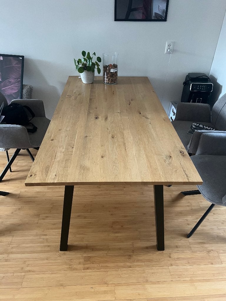 Eetkamertafel Woood Blackburn, Huis en Inrichting, Tafels | Eettafels, Ophalen, Eikenhout, 50 tot 100 cm, Zo goed als nieuw