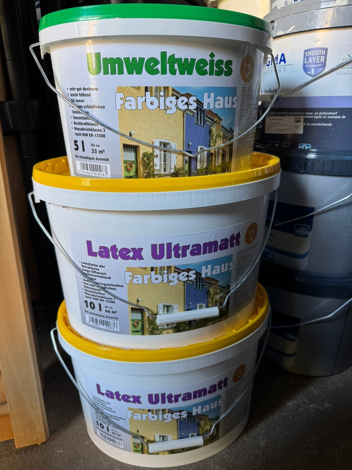 Nieuw Muurverf Farbiges Haus, Ophalen, Nieuw, Wit