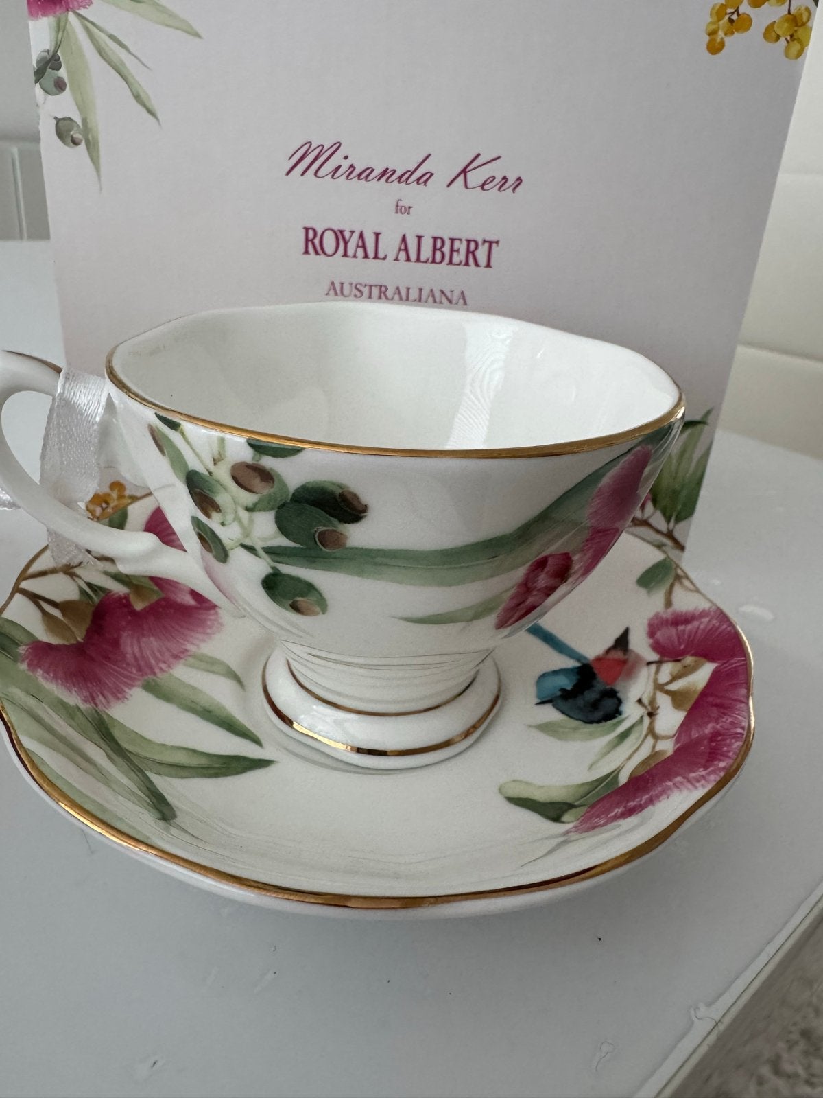 Royal Albert Miranda Kerr Australiana Kop en Schotel, Nieuw, Ophalen of Verzenden, Kop(pen) en/of Schotel(s), Porselein