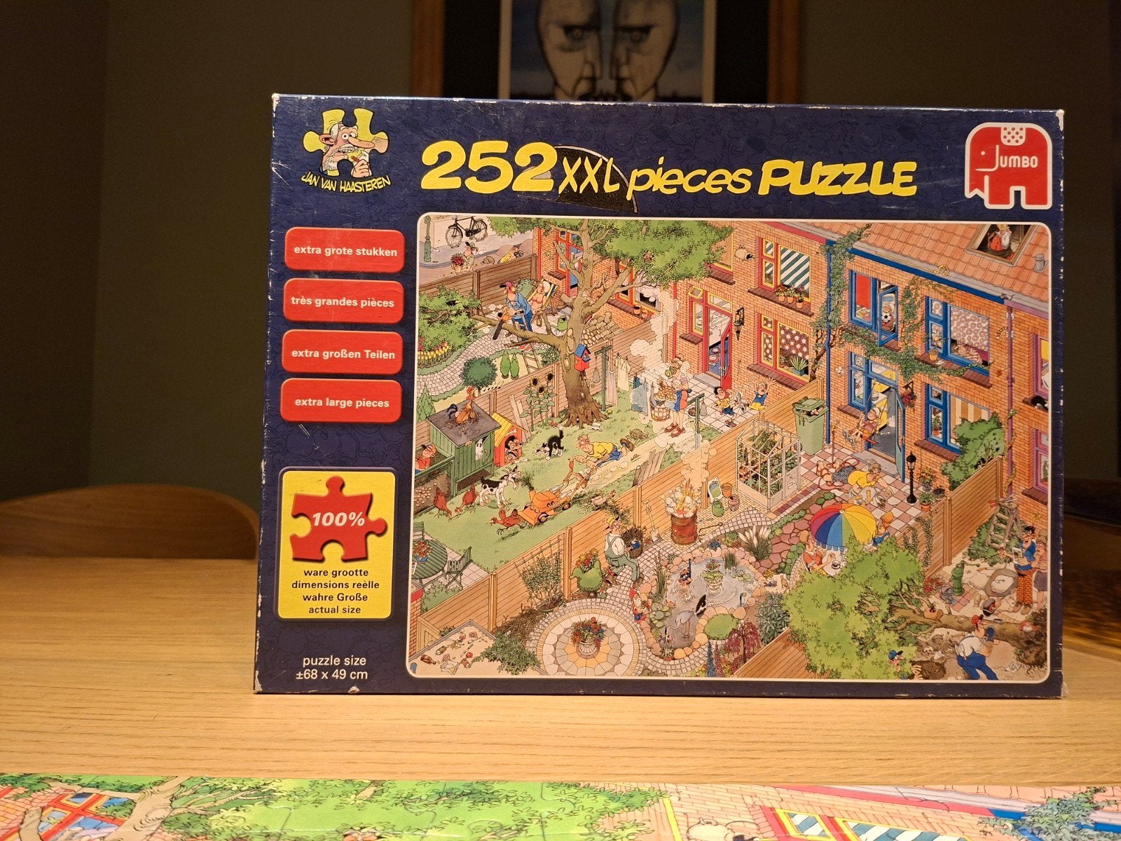 Jan van Haasteren puzzel 'De Buren' 252 XXL stukjes, Ophalen of Verzenden, Meer dan 50 stukjes, Zo goed als nieuw