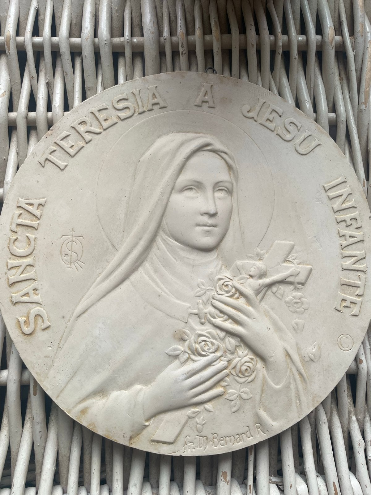 Antieke Plaquette Heilige Theresia van Lisieux, Antiek en Kunst, Ophalen of Verzenden