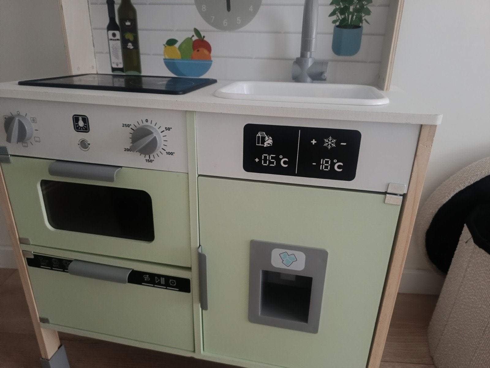 Houten kinderkeuken met accessoires - Zo goed als nieuw, Ophalen of Verzenden, Zo goed als nieuw, Hout, Speelkeuken