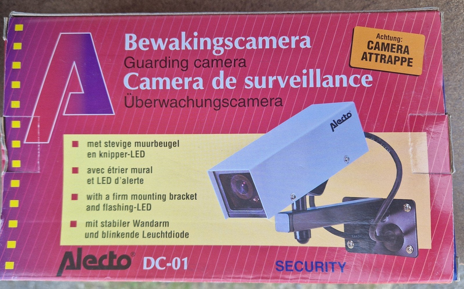 Alecto DC-01 Dummy Bewakingscamera met Knipper-LED, Ophalen of Verzenden, Zo goed als nieuw