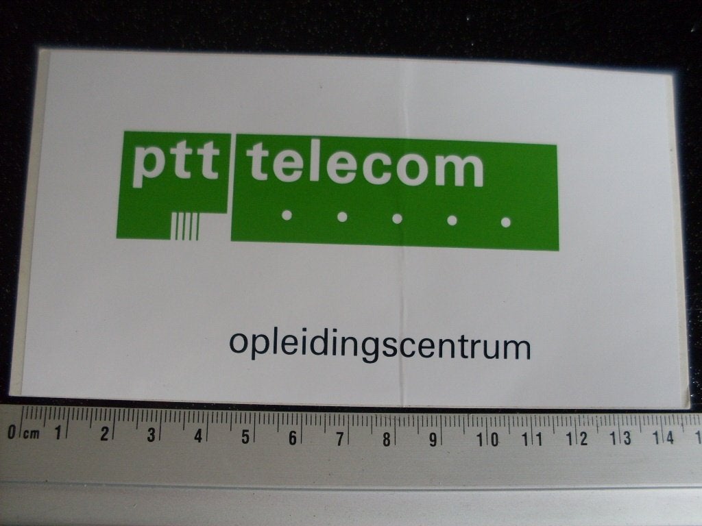 sticker ptt telecom opleidingscentrum logo, Verzamelen, Verzenden, Zo goed als nieuw, Bedrijf of Vereniging