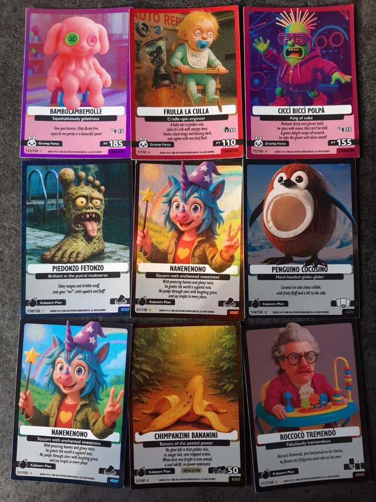 Italian brainrot kaartjes verschillende holo kaartjes, Ophalen, Nieuw, Meerdere kaarten, Foil