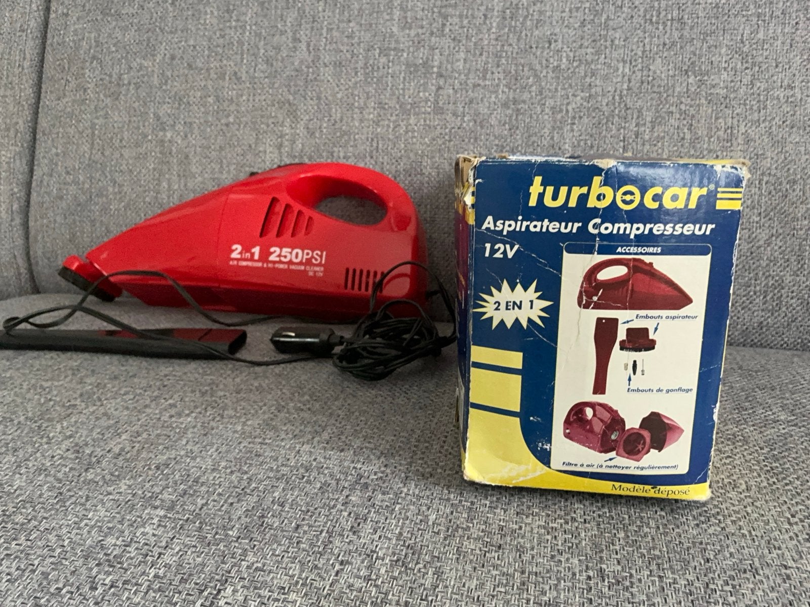 Turbocar 2-in-1 Autostofzuiger & Compressor 12V, Ophalen of Verzenden, Gebruikt