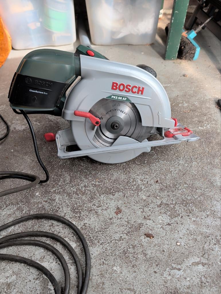 Bosch PKS 66 AF Cirkelzaag - 1600W, Ophalen, Gebruikt, Cirkelzaag, 70 mm of meer