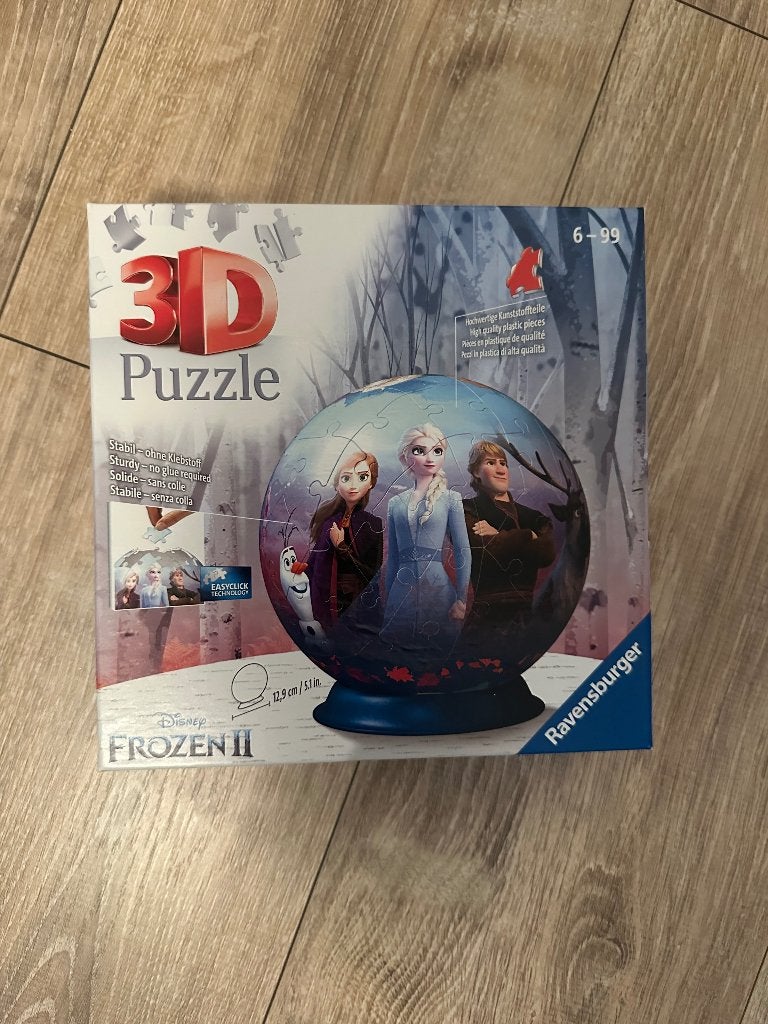 3D puzzel Frozen, Ophalen, Meer dan 50 stukjes, Zo goed als nieuw, 6 jaar of ouder