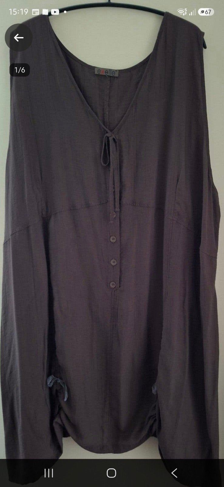 Exelle - tuniek met ophalen - maat xl 58/60, Exelle, Bruin, Verzenden, Blouse of Tuniek