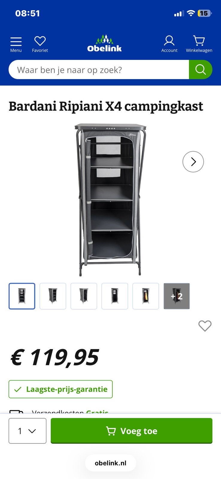 Bardani Ripiani X4 campingkast, Ophalen of Verzenden, Zo goed als nieuw