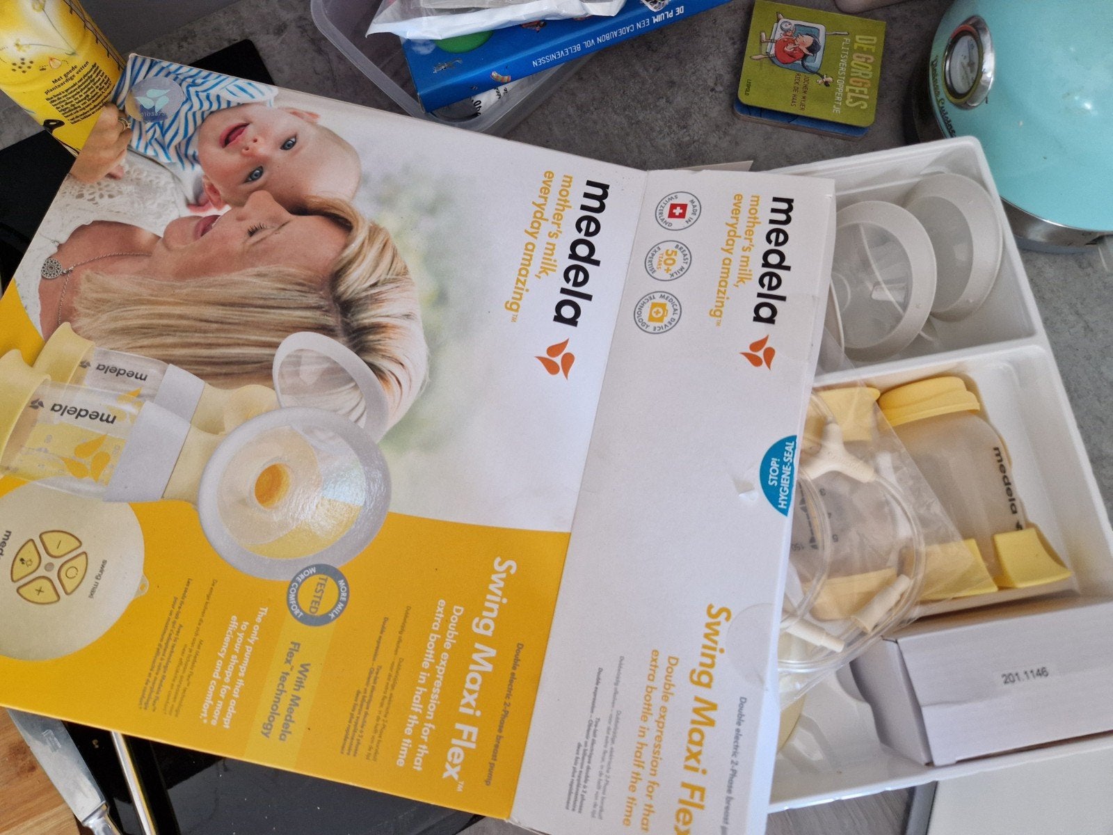 Medela Swing Maxi Flex dubbele elektrische borstkolf, Ophalen, Gebruikt
