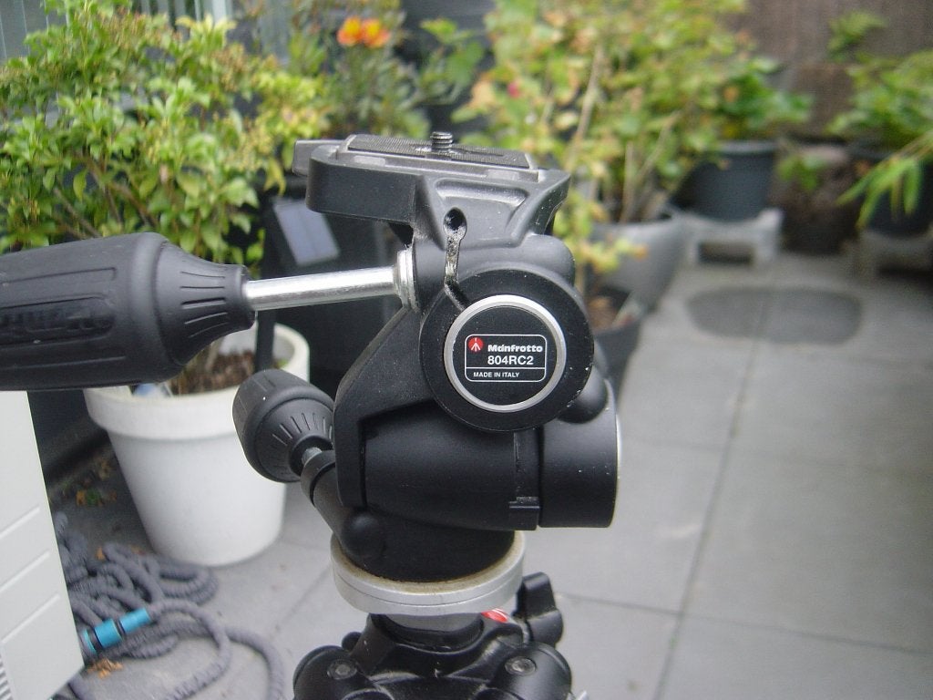 Manfrotto statief, Ophalen of Verzenden, Zo goed als nieuw, Driepoot
