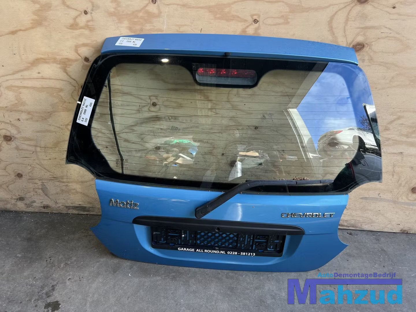 CHEVROLET MATIZ Blauw 12U achterklep 2005+, Gebruikt, Info@gm.com, Chevrolet, Deur