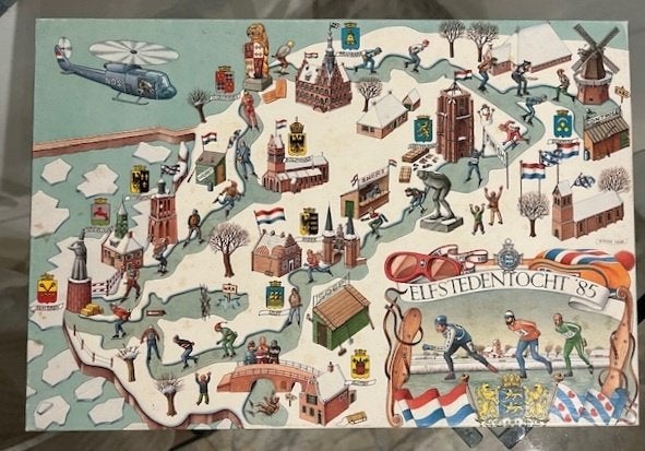 Hele leuke legpuzzel apart ELFSTEDENTOCHT 1985 !, Ophalen of Verzenden, 500 t/m 1500 stukjes