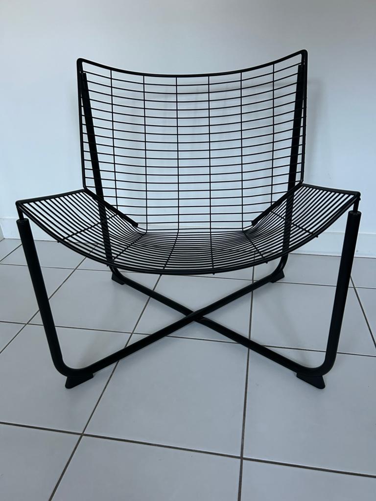 Moderne zwarte draadstoel - Design fauteuil, Zwart, Zo goed als nieuw, Metaal, Eén