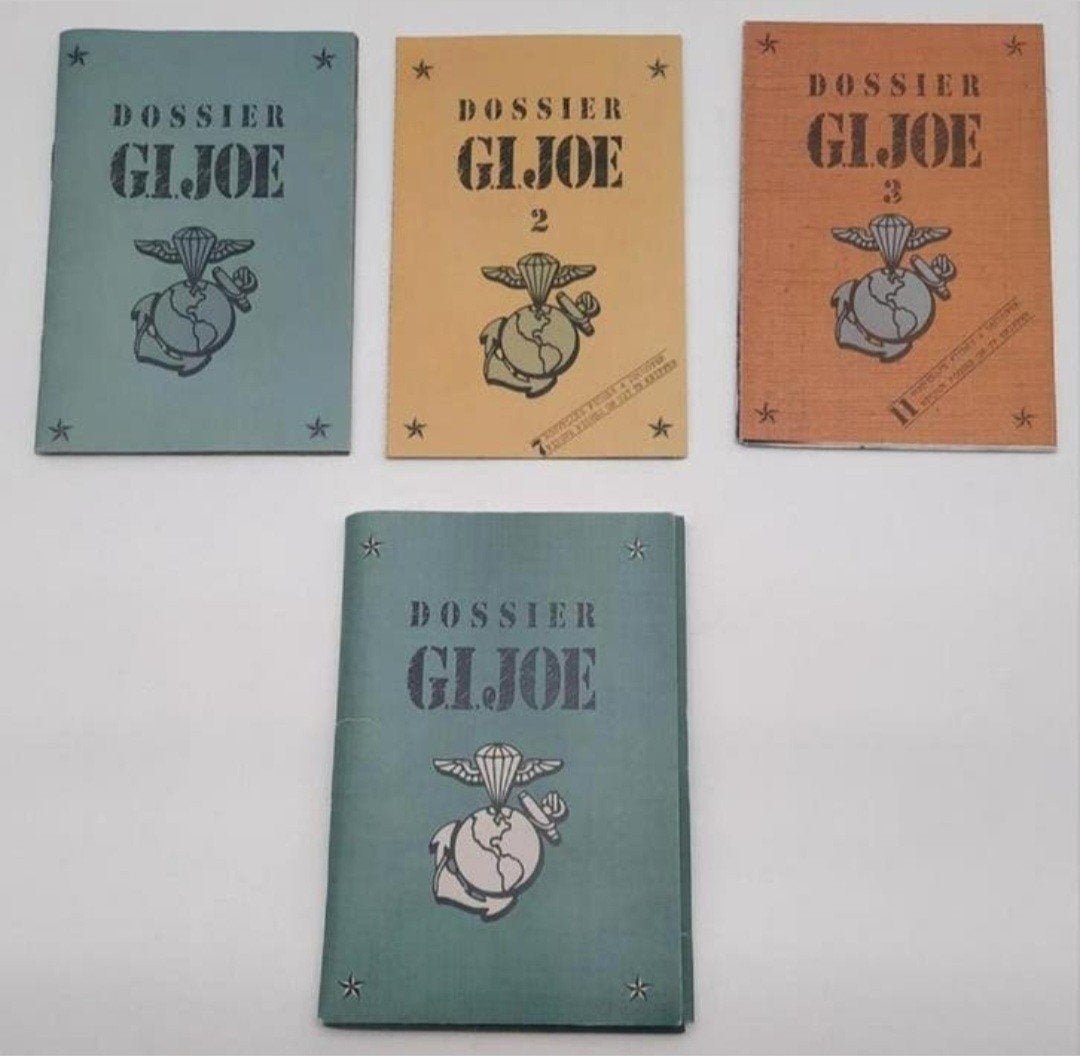 GI Joe Dossier GI Joe complete set met 3 boekjes 1988, Verzamelen, Poppetjes en Figuurtjes, Ophalen of Verzenden, Zo goed als nieuw