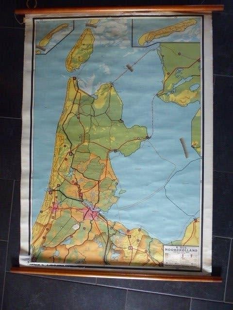 oude schoolkaart van Noord Holland, Ophalen, Aardrijkskunde
