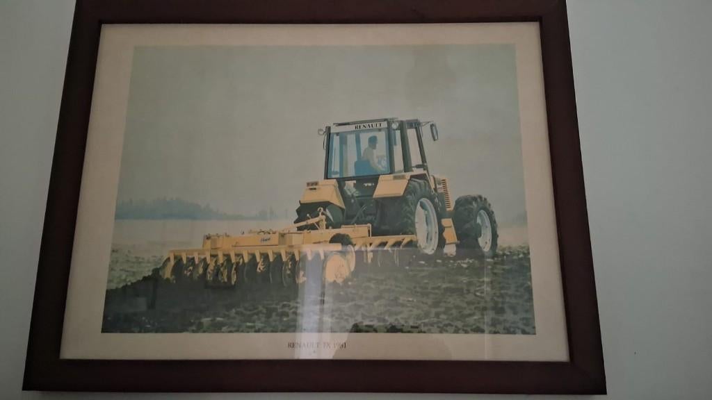 Schilderij Renault Tractor 71 cm x 55 cm, Antiek en Kunst, Ophalen