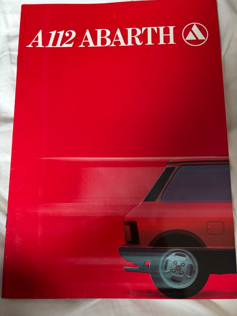 Folder Autobianchi A112 Abarth, Ophalen of Verzenden, Zo goed als nieuw