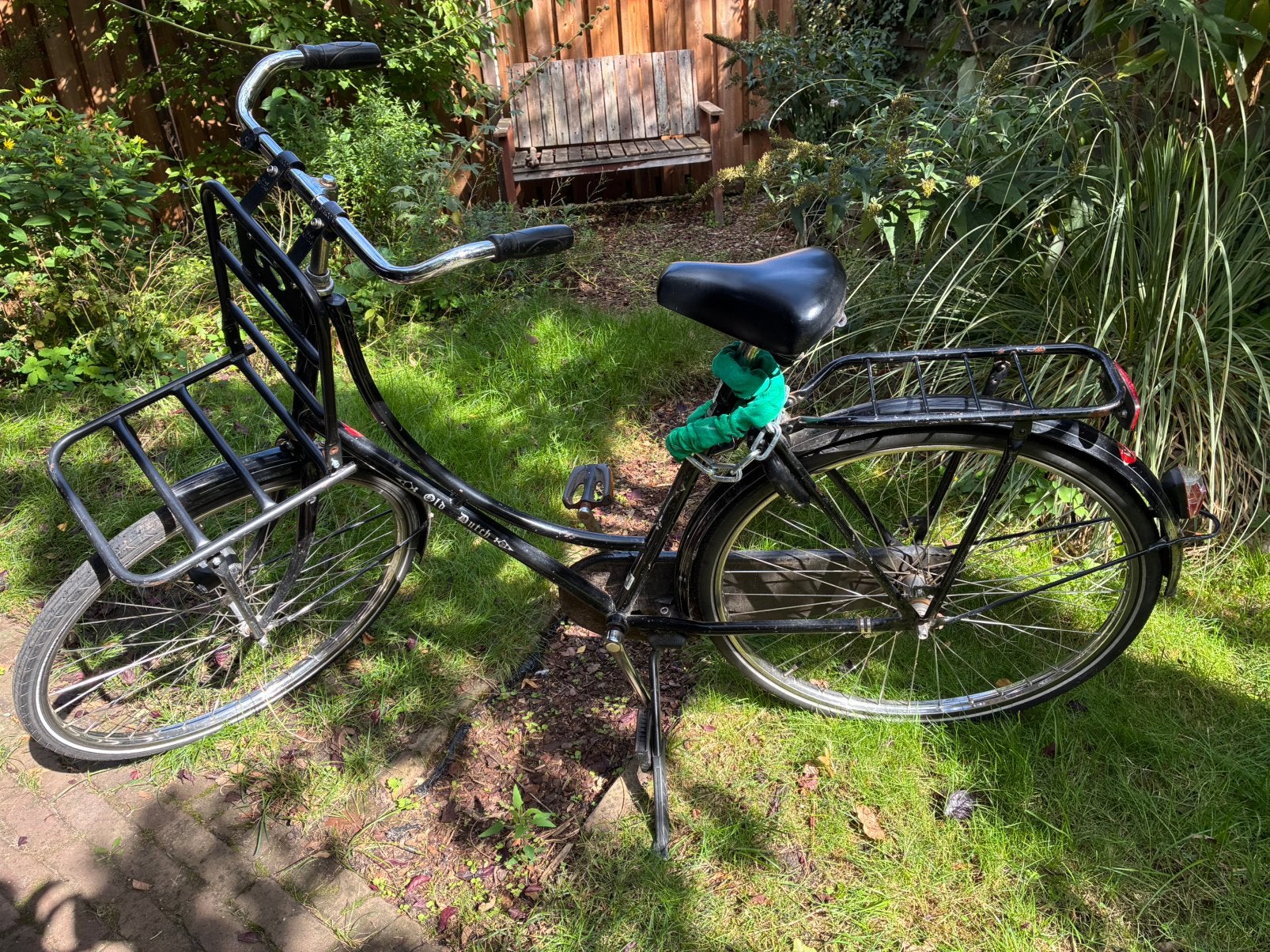 Omafiets met rekje te koop, Fietsen en Brommers, Fietsen | Dames | Omafietsen, Ophalen, Terugtraprem, Gebruikt, 50 tot 53 cm