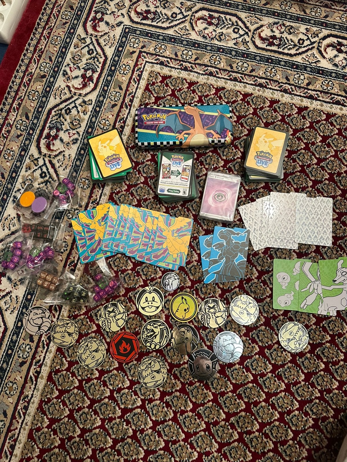 Veel pokemon spullen!!, Hobby en Vrije tijd, Ophalen of Verzenden, Zo goed als nieuw, Meerdere kaarten, Foil