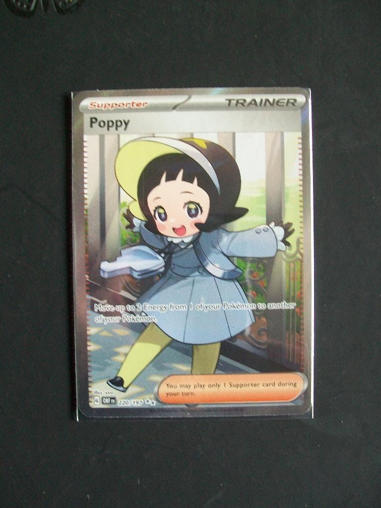 2062: Nieuwe Pokemon Kaart Secret Trainer POPPY (220/197), Verzenden, Nieuw, Losse kaart, Foil