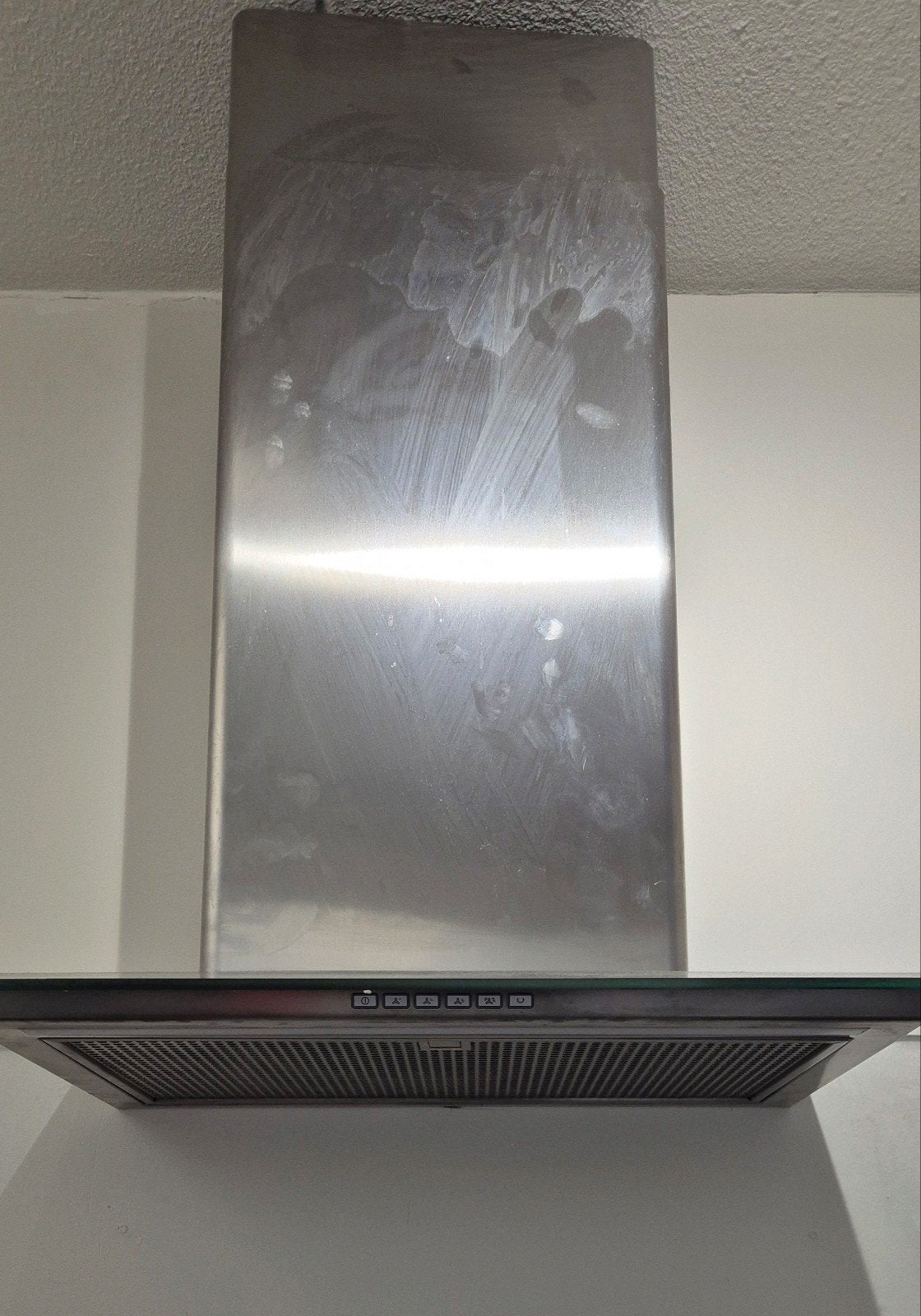 IKEA BALANSERAD Afzuigkap wand, RVS/glas, 80 cm, Witgoed en Apparatuur, Afzuigkappen, Ophalen, Gebruikt, Wandschouwkap, 400 tot 600 m³ per uur