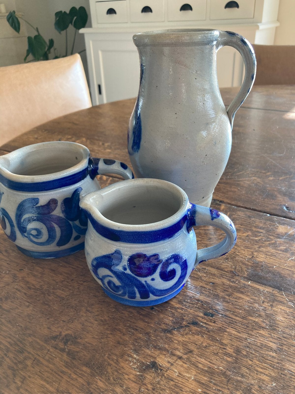 “Keulse”kannetjes  blauw grijs, Ophalen of Verzenden