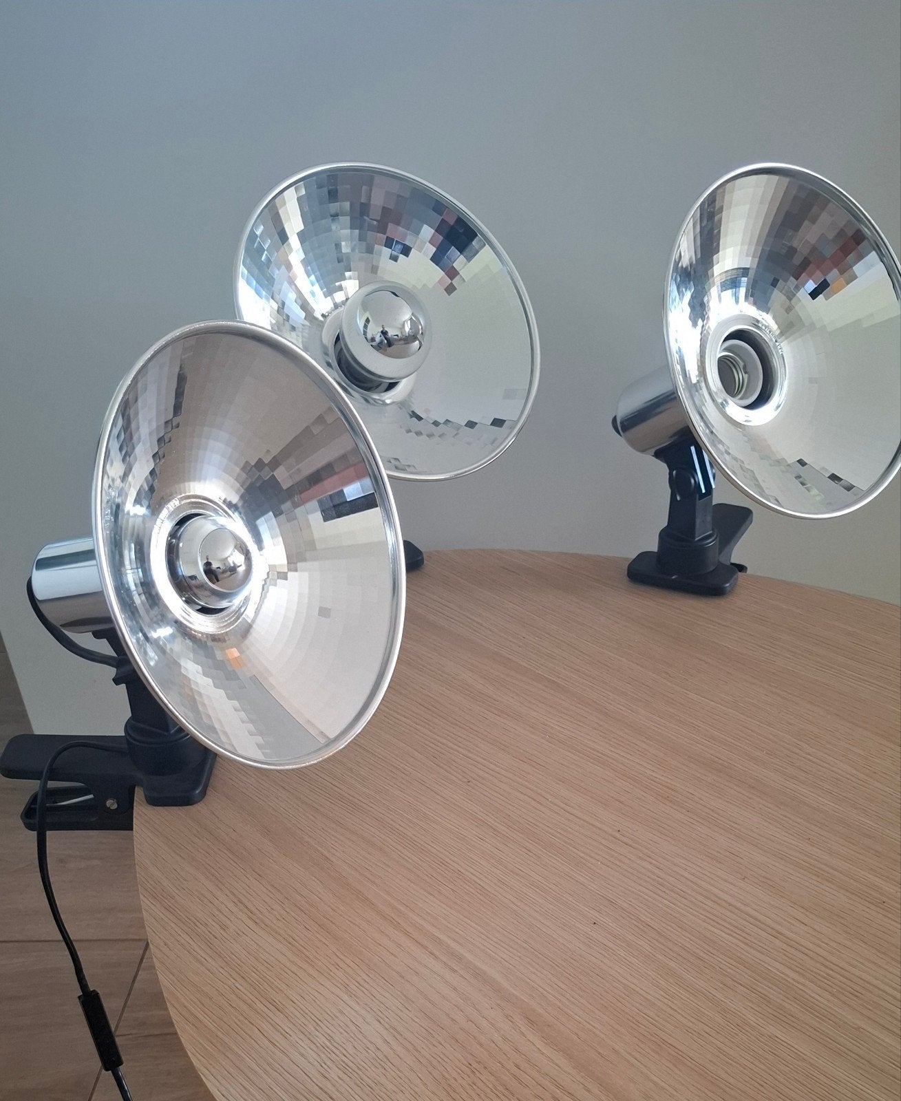 Zeldzame Vintage Ikea K 402 Spot Lamp Klemlamp Chroom, Ophalen of Verzenden