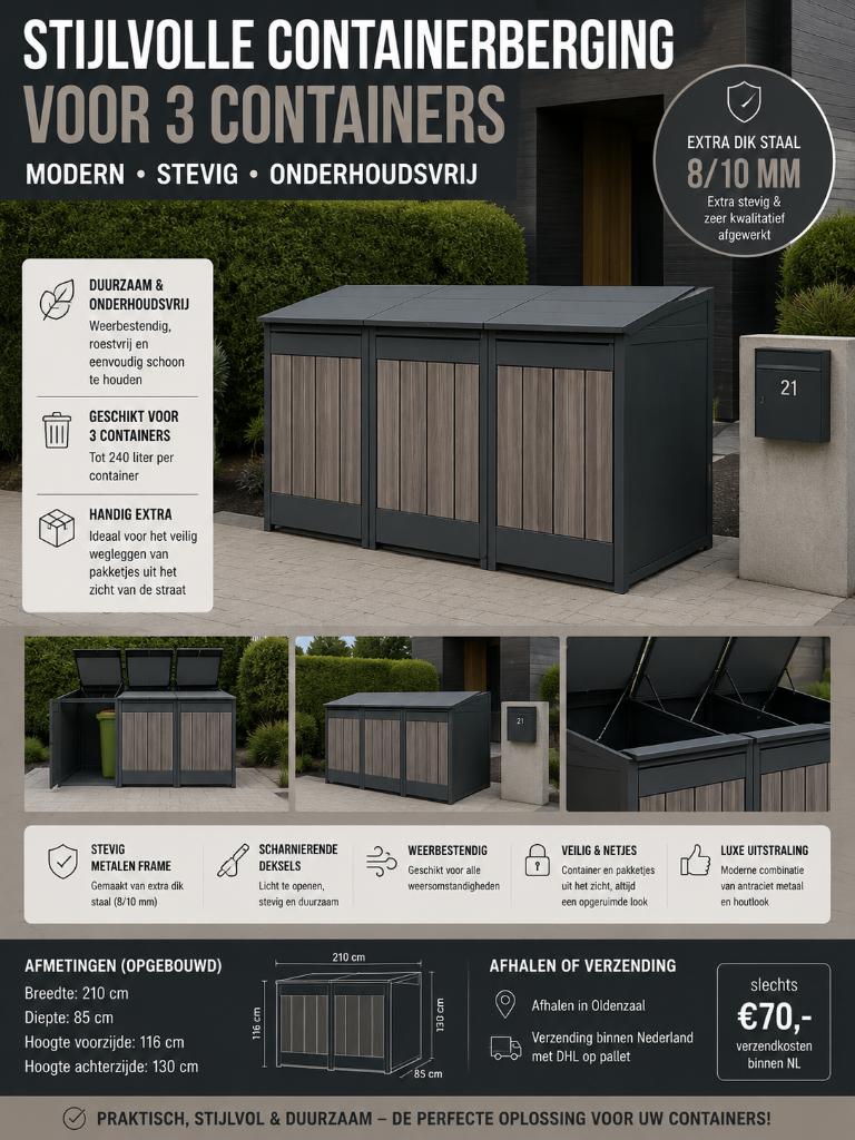 Container ombouw, Tuin en Terras, Ophalen of Verzenden, Nieuw, Metaal, Containerberging