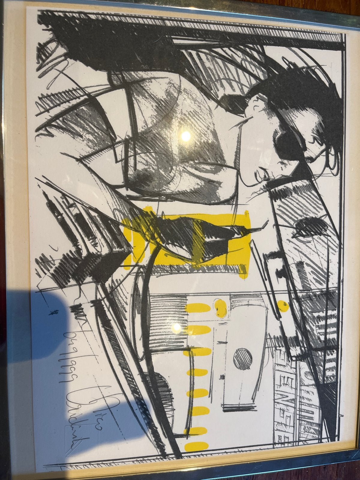 Schilderij 'Vrouw met zonnebril' - Nico Vrielink (049/999), Ophalen, Papier/karton, Gemengde techniek, Gelimiteerde oplage