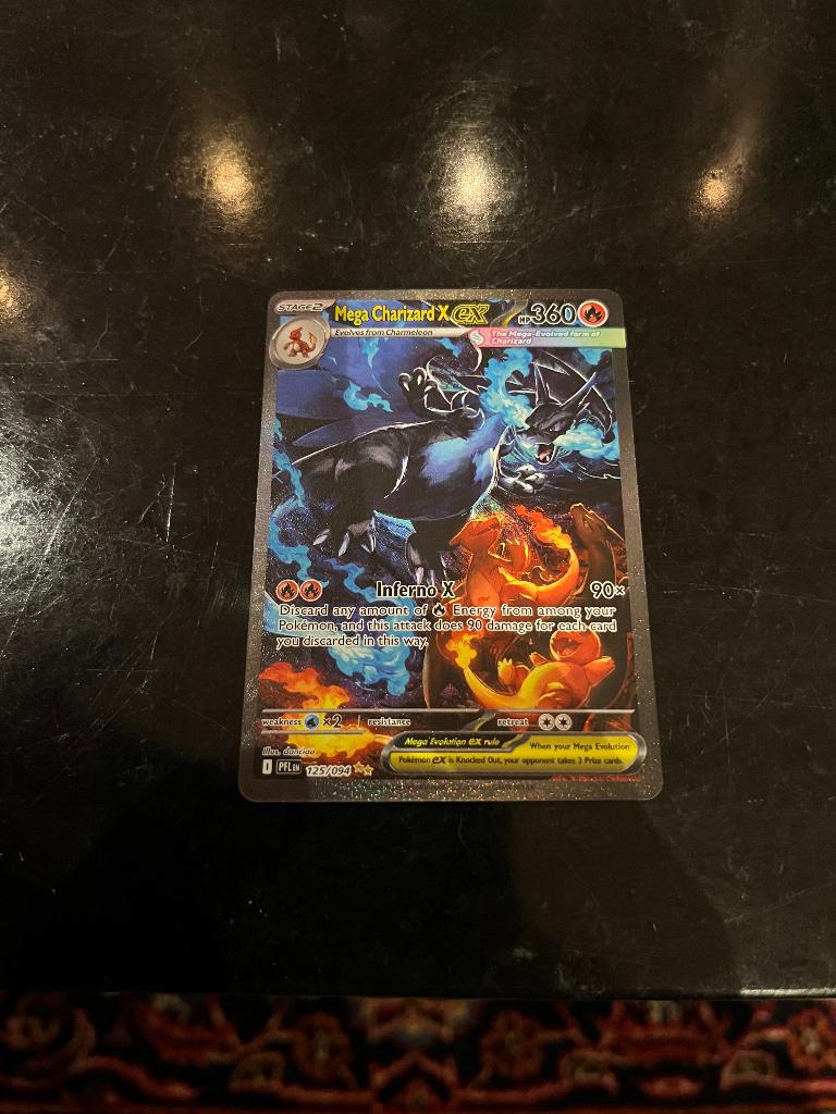 Pokemon mega Charizard X ex 125/094, Ophalen of Verzenden, Zo goed als nieuw