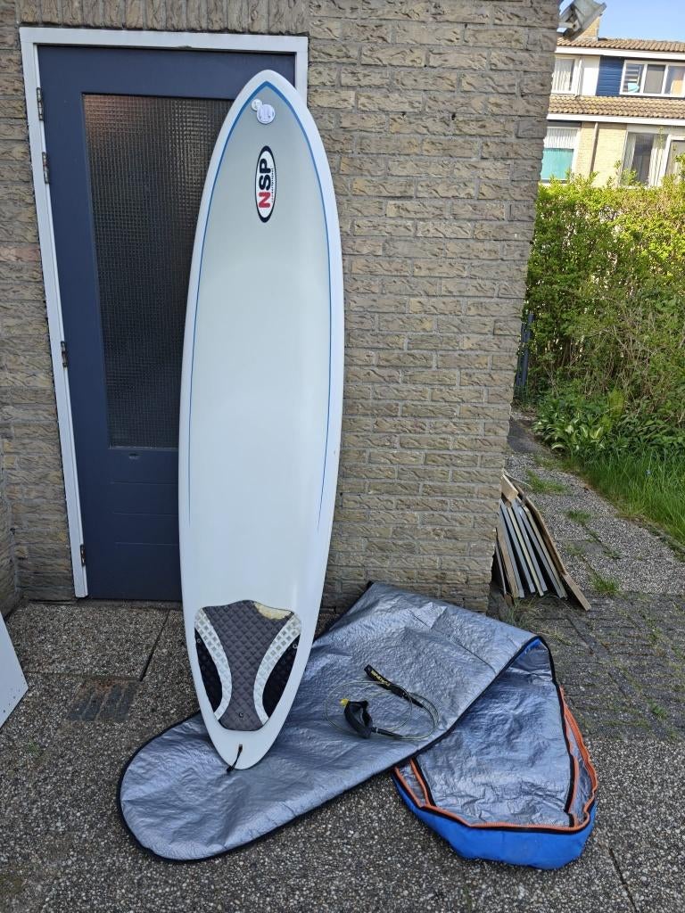 NSP 7'2" Surfboard – Ideaal Beginnersboard (incl. Tas/Leash), Watersport en Boten, Golfsurfen, Ophalen, Gebruikt, Funboard, Met koord