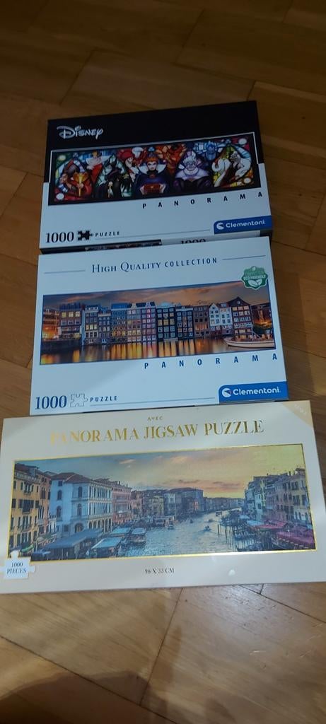 2 panorama puzzels, Ophalen of Verzenden, 500 t/m 1500 stukjes, Zo goed als nieuw
