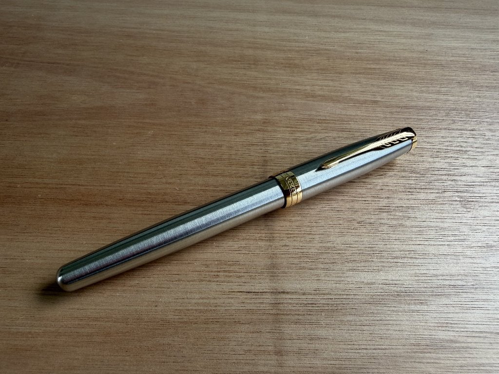 Parker Sonnet Vulpen Stainless Steel GT Fine Nib, Ophalen of Verzenden, Zo goed als nieuw, Vulpen, Parker