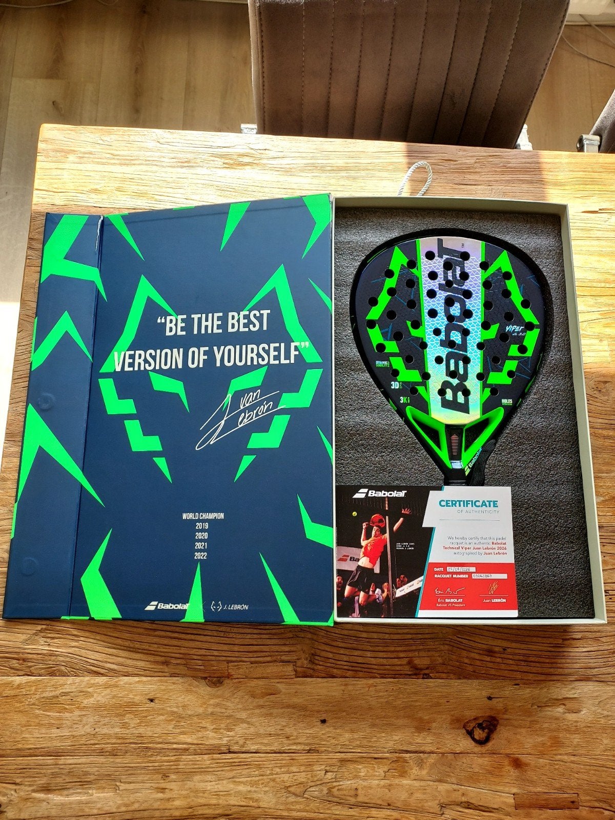 Babolat Viper Juan Lebrón 3.0 2026 Limited Signed racket, Sport en Fitness, Padel, Ophalen of Verzenden, Nieuw