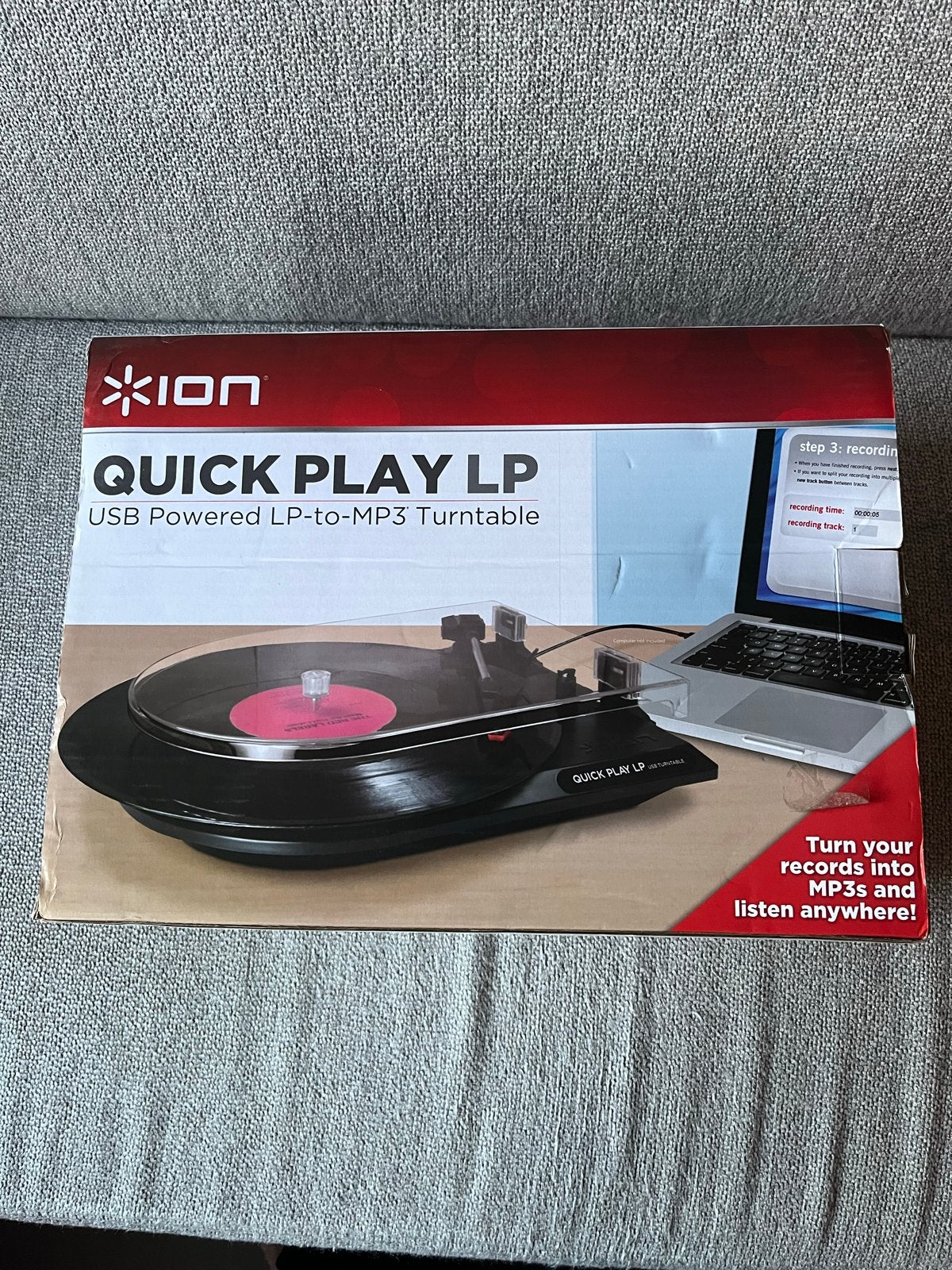 Nieuwe ION Quick Play LP USB Platenspeler in doos, Overige merken, Nieuw, Ophalen of Verzenden, USB-aansluiting