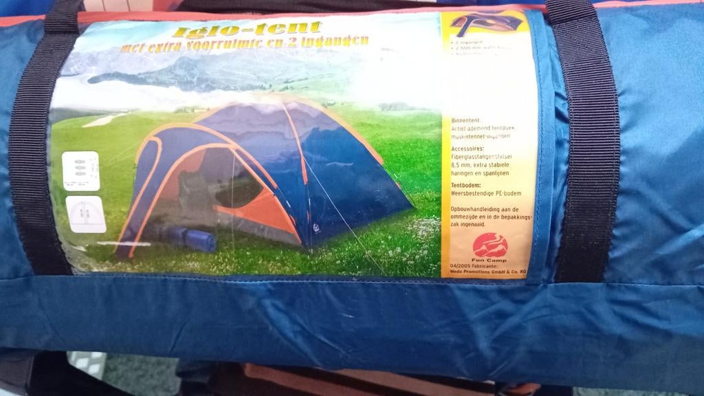Iglo-tent met voorruimte en 2 ingangen - Fun Camp, Caravans en Kamperen, Ophalen of Verzenden