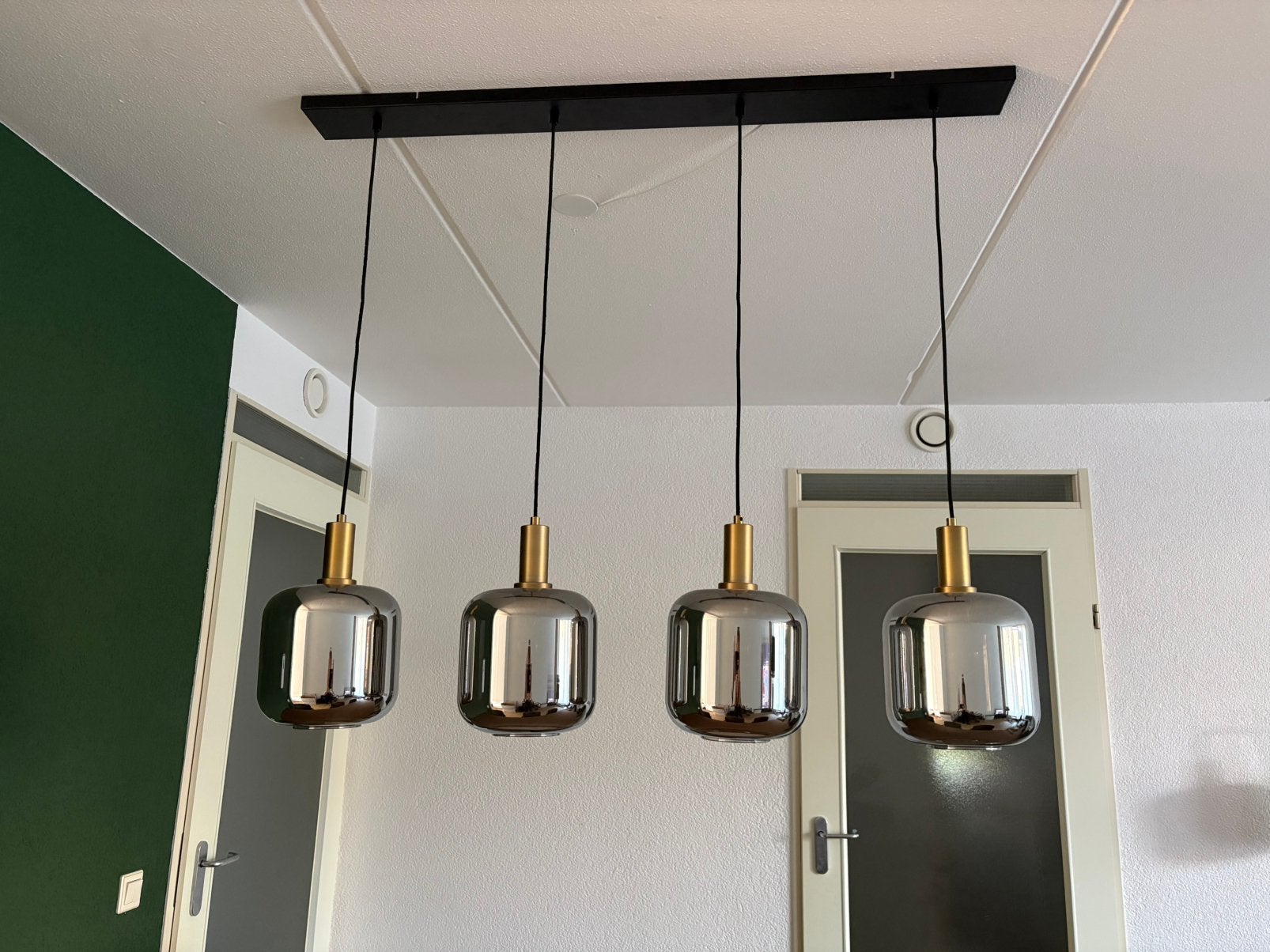 Eettafellamp + 2 losse lampen erbij, Huis en Inrichting, Lampen | Hanglampen, Ophalen, Zo goed als nieuw
