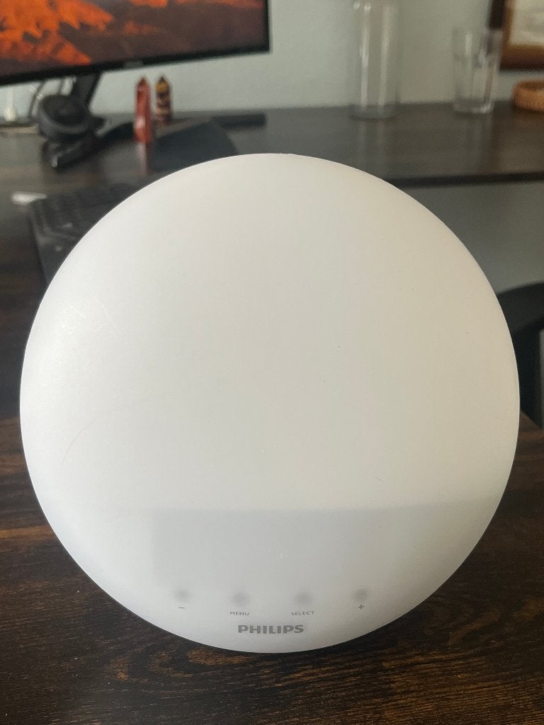 Philips Wake-up Light Zonsopgangwekker - HF3510, Ophalen of Verzenden, Gebruikt, Digitaal