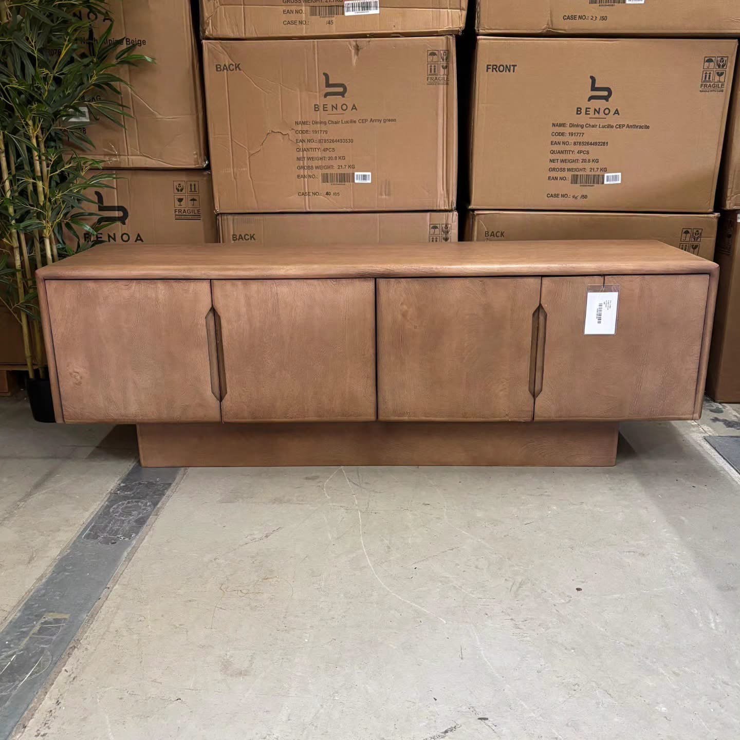 TV-meubel amalfi 170 cm Mangohout van Livingfurn, Ophalen, Onbekend, Nieuw, Onbekend