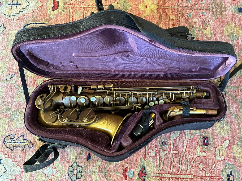 Trevor James Signature Custom RAW Altsax., Ophalen, Gebruikt, Alt, Met koffer