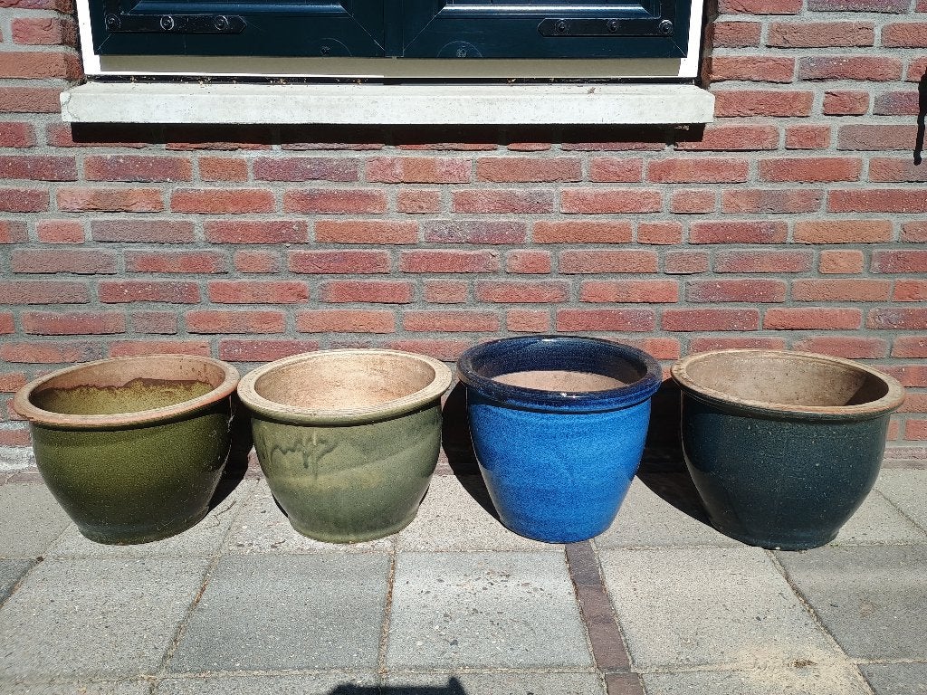 Bloempot, Ophalen, Rond, Zo goed als nieuw, Minder dan 40 cm